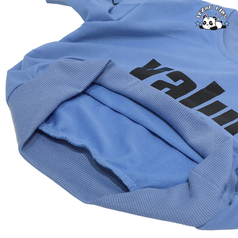 LEZONKIDS - Children's Sports Suit Spring, Autumn and Winter Boys' Full-sleeved T-shirt Pants 2-piece Cotton Suit Children's Clothing Suit